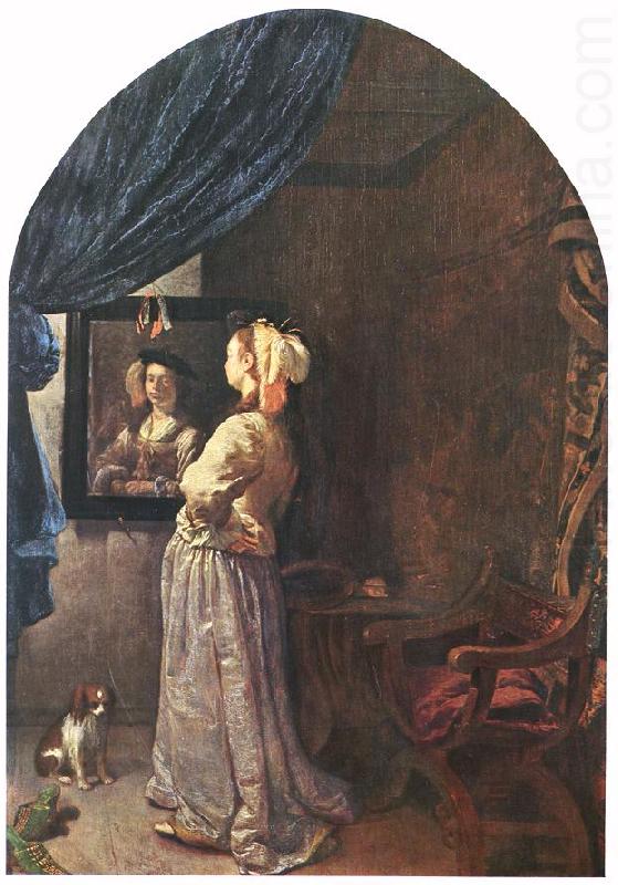 Woman before the Mirror, MIERIS, Frans van, the Elder